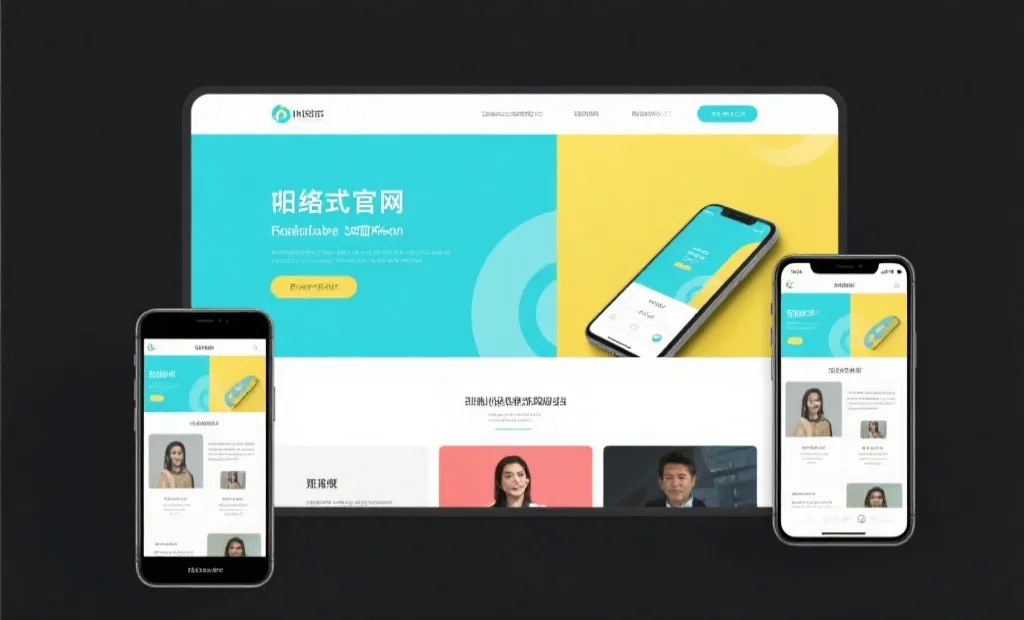 官网页面多端适配与导航示意